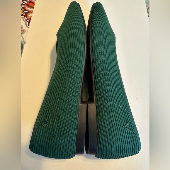 Vivaia Green Margot 2.0 Square Toe V Cut Ballerina Style Flats sz 41 Wide - Picture 5 of 10